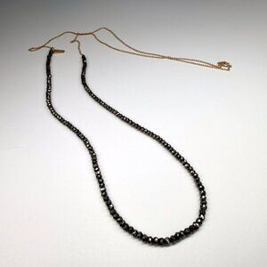 Shiny Gray Beaded Necklace – 42” Long Clasp-Free Necklace | A. Marie Jewelry